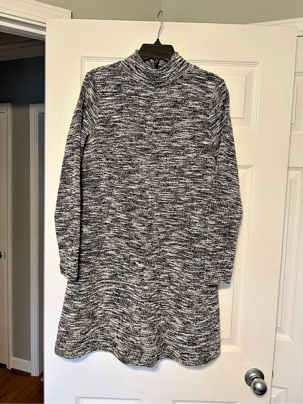 Gap Marled Long Sleeve Dress in Black & White Size Small Like ￼